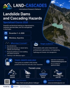 LAND-CASCADES Specialized Course 2026: Landslide Dams and Cascading Hazards